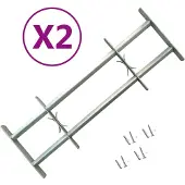 vidaXL Raambeveiligingen verstelbaar 2 st 1000-1500 mm
