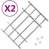 vidaXL Verstelbaar raamrooster voor ramen, 2 stuks, 1000-1500 mm