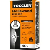 Toggler Hollewandplug Tb Kunststof - Diameter 8 Mm - 40 Stuks