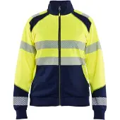 Blakläder 3508-2528 Dames sweatshirt met rits High Vis High Vis Rood/Zwart maat XXXL dames