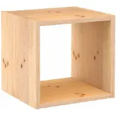 Astigarraga Vakkenkast - Open kubus kast - 36x36cm - Massief PEFC dennenhout - Bruin