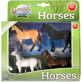 Kids Globe Paarden, 4st. 1:32