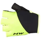 Northwave Paar Korte Handschoenen Fast Grip Geel / Zwart || Maat: S