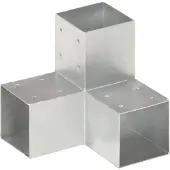 vidaXL Paalverbinding Y-vorm 91x91 mm gegalvaniseerd metaal