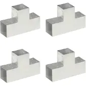 vidaXL Paalverbindingen 4 st T-vorm 101x101 mm gegalvaniseerd metaal