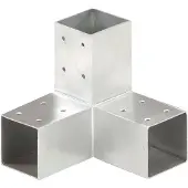 vidaXL Paalverbinding Y-vorm 71x71 mm gegalvaniseerd metaal