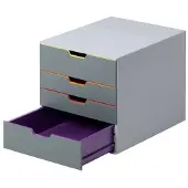 Durable Varicolor ladeblok grijs/gekleurd (4 laden)