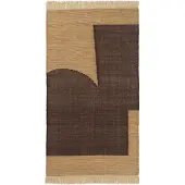 Ferm Living Forene vloerkleed Tan-Chocolate, 80x140 cm
