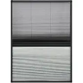 vidaXL Raamhor plissé met verduistering 80x120 cm aluminium
