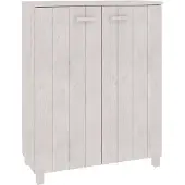 vidaXL Schoenenkast HAMAR 85x40x108 cm massief grenenhout wit