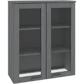 vidaXL Opzetkast HAMAR 85x35x100 cm massief grenenhout donkergrijs