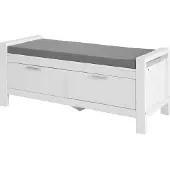 SoBuy FSR74-W Schoenenbank met Opbergruimte Wit