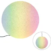QAZQA Smart buitenlamp grijs 56 cm IP44 incl Wifi A60 - Nura