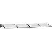 vidaXL Overkapping voor deur, zwart, 400x100 cm, polycarbonaat