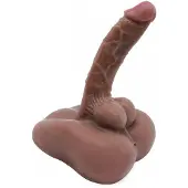 Hismith Premium Penis Masturbator Flexibele Dildo met Anus Bruin