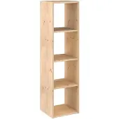 Astigarraga Houten Vakkenkast - Open - 4 vakken - PEFC grenen - 140x36cm