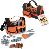 Smoby Black & Decker speelgoed gereedschapstas met accessoires, 21-delig.