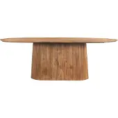 LivingFurn Eettafel Salvator Naturel 230cm Mangohout Ovaal