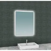 Wiesbaden Soul spiegel rechthoek met LED, dimbaar en spiegelverwarming 60 x 80 cm