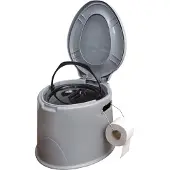 Aidapt draagbaar toilet - campingtoilet met toiletemmer en deksel - grijs