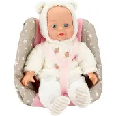 Toi-Toys Babypop in Poppenzitje - 33 cm