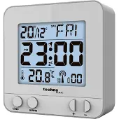 Technoline WT235 si Wekker Zendergestuurd Zilver Alarmtijden 1