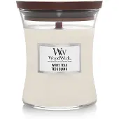 Woodwick white teak medium candle