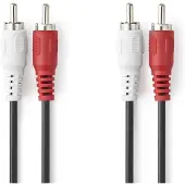 Nedis Stereo-Audiokabel | 2x RCA Male - 2x RCA Male | 5,0 m | Zwart Nedis