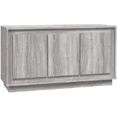 vidaXL Dressoir 102x35x55 cm bewerkt hout grijs sonoma eikenkleurig