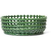 Ferm Living Centrepiece Mand Smaragdgroen - Manden Keramiek Emerald Green - 1104268941