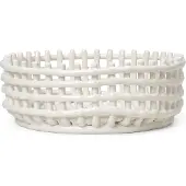 Ferm Living Ceramic gevlochten schaal Off-white