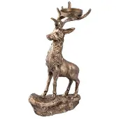 Ptmd collection PTMD Kandelaar Dixon - 25x15x45 cm - Aluminium - Messing