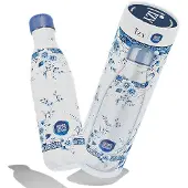 Izy Bottles IZY Drinkfles - Delfts Blauw - Faience - Waterfles - Thermosbeker - RVS - 12 uur warm - 500 ml