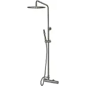 Qisani Opbouw regendoucheset flow thermostatisch geborsteld rvs