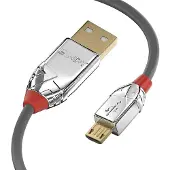 Lindy 36654 USB 2.0 kabel, type A/Micro-B, Cromo Line, mannelijk/mannelijk, 5 meter