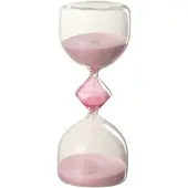 J-Line zandloper 10Min - glas - roze
