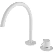 Hotbath Cobber CB023 Wastafelkraan 2-gats - Mat Wit - Zonder Waste - Messing - Kranen, Wastafelkranen, Opbouw Wastafelkranen - 8720246522419