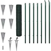 vidaXL Euro hek 10x1,5 m staal groen