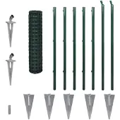 vidaXL Euro hek 10x1,2 m staal groen
