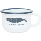 Batela Emaille beker walvis wit 9,5x6 - BATELA