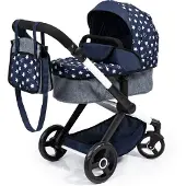 Bayer - Combi Poppenwagen Xeo, tas, blauw, sterren