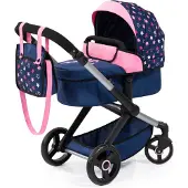 Bayer - Combi Poppenwagen Xeo, tas, blauw, roze, fee