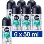 Nivea MEN Fresh Kick Anti-Transpirant Deo Roller - 48u Bescherming - Deodorant - Voordeelverpakking 6 x 50 ml