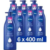 Nivea 6x Nivea Bodymilk Verzorgend Met Pomp 400 Ml