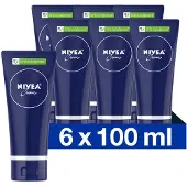 Nivea Creme tube - Voor Gezicht, Handen en Lichaam - 48H Hydratatie - Bodycrème - Voordeelverpakking - 6 x 100 ml