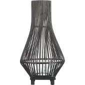 Beliani LEYTE - Lantaarn - Zwart - 58 cm - Bamboe