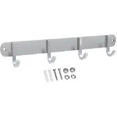 Intirilife roestvrijstalen kapstok model d - 4 haken - jashaken in 5 verschillende designs kledinghaken garderobe