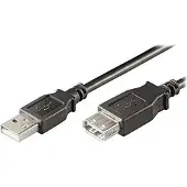 Ewent EC1014 USB-kabel 5 m USB 2.0 USB A Zwart