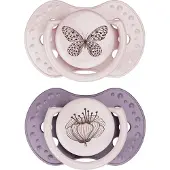 Difrax Fopspeen Dynamic Botanic Pink - Purple 18m+ 2 St Fopspeen