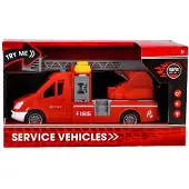 Rapid wheels Brandweerwagen Met Ladder En Licht En Geluid En Frictie/Sproeifunctie
